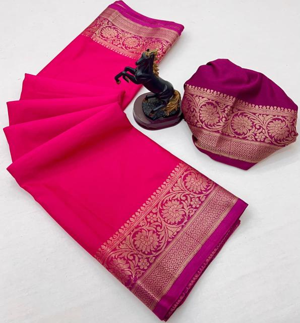 Malhar double zari border saree suppliers  - wholesale export